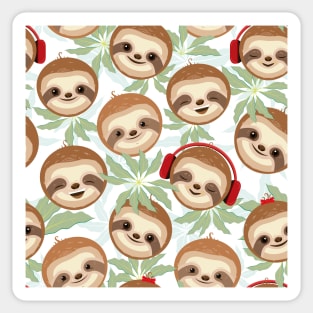 Cheerful Sloths Family Sticker